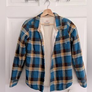 Burton Sherpa-Lined Boys Flannel Shirt (the extra large)